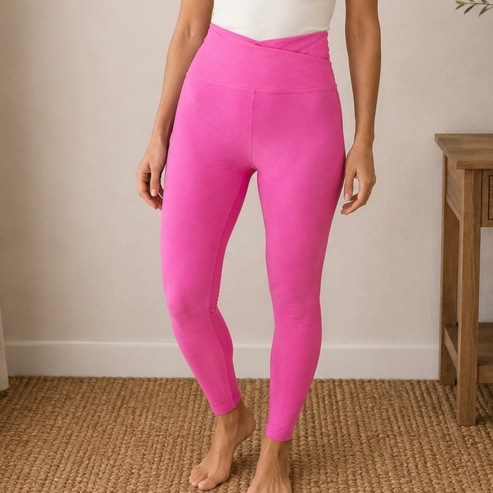 Beyond Yoga Spacedye High Waisted Crossover Leggings Pink XL Hot Pink Yoga Pants